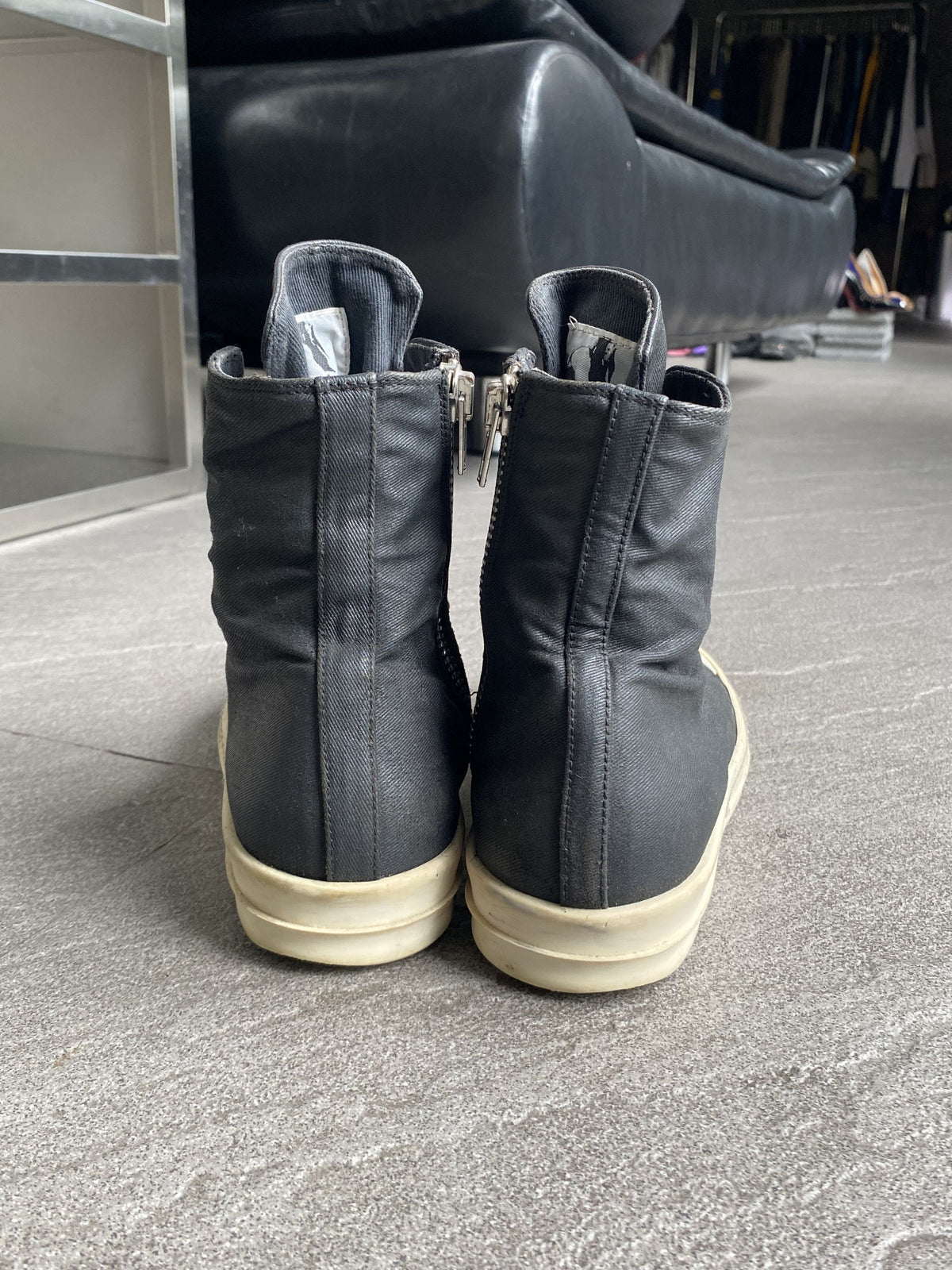 Rick Owens DRKSHDW Ramones black canvas
