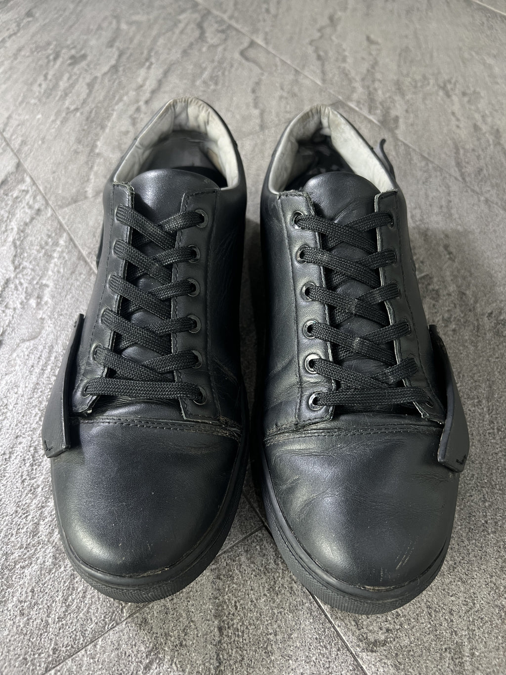 A Cold Wall ACW Leather Panel Sneakers Black US9