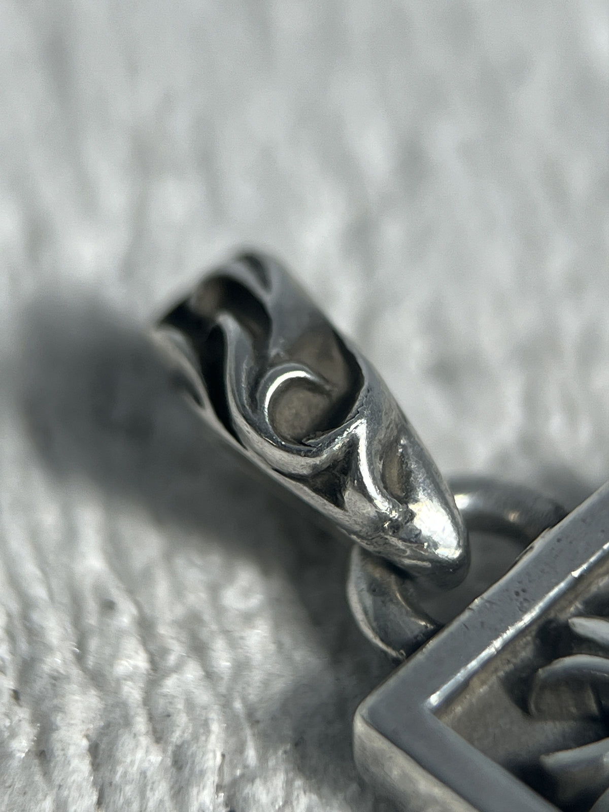 Chrome Hearts Floral Cross Square Pendant Customed Stone 925