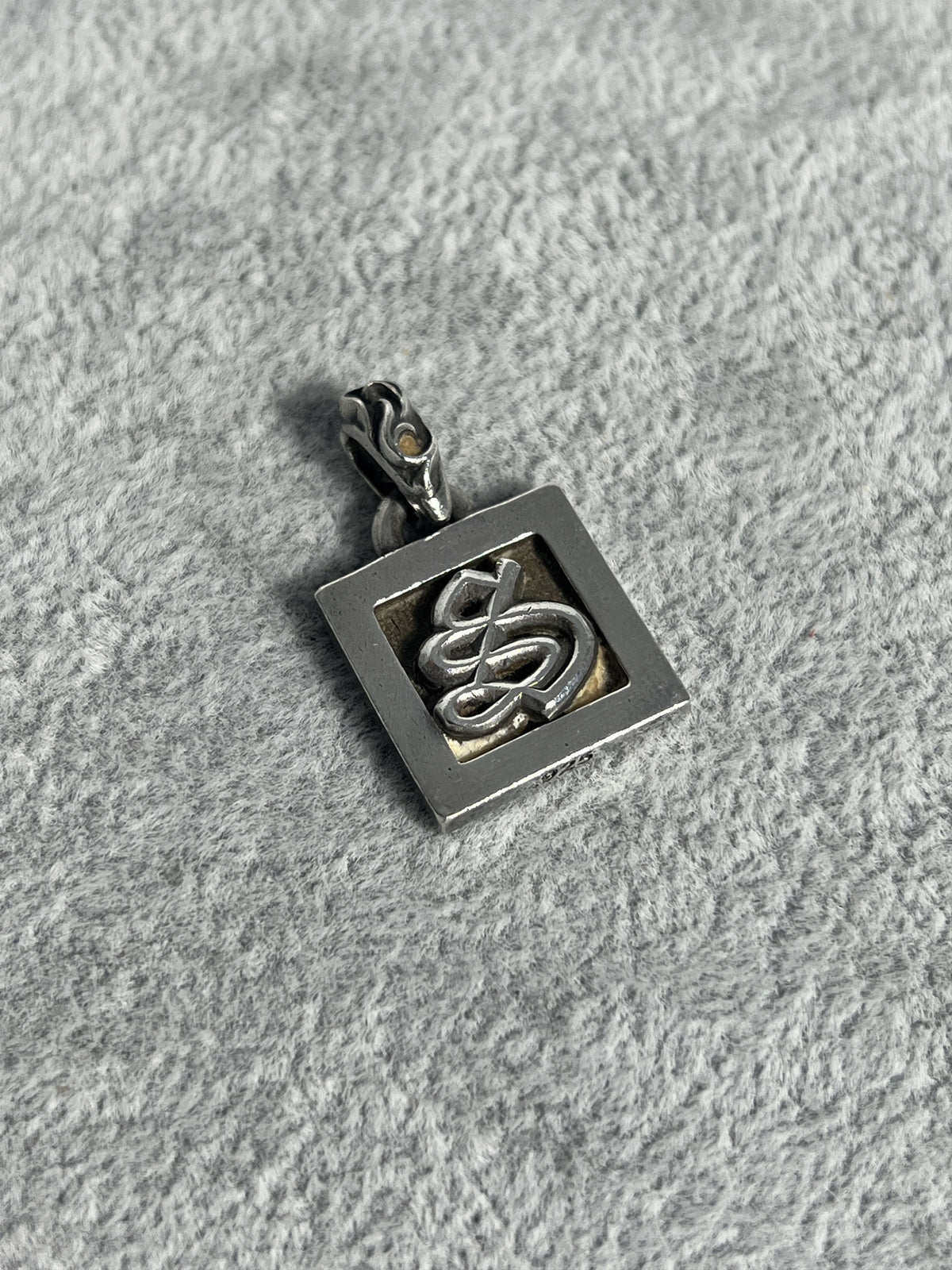 Chrome Hearts CH Square Pendant 2002 .925 Silver
