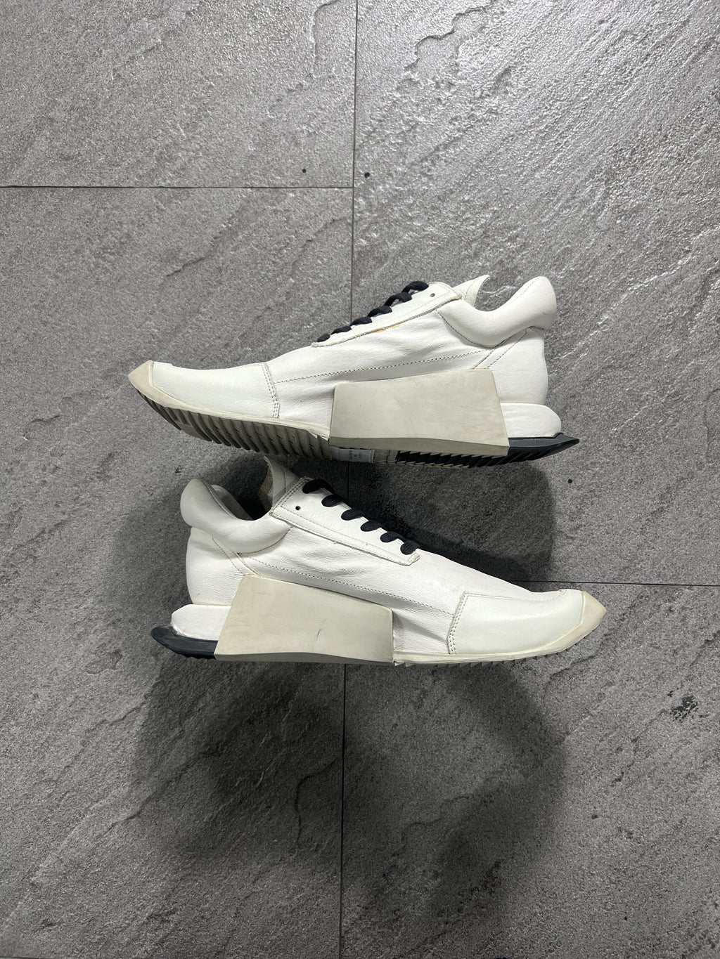 Rick Owens x Adidas Level Runner White Leather EU42