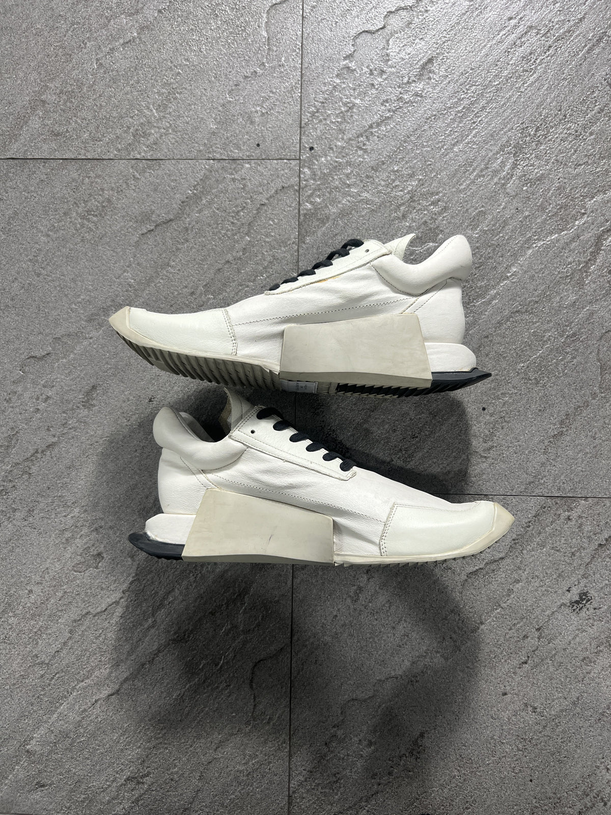 Rick Owens x Adidas Level Runner White Leather EU42