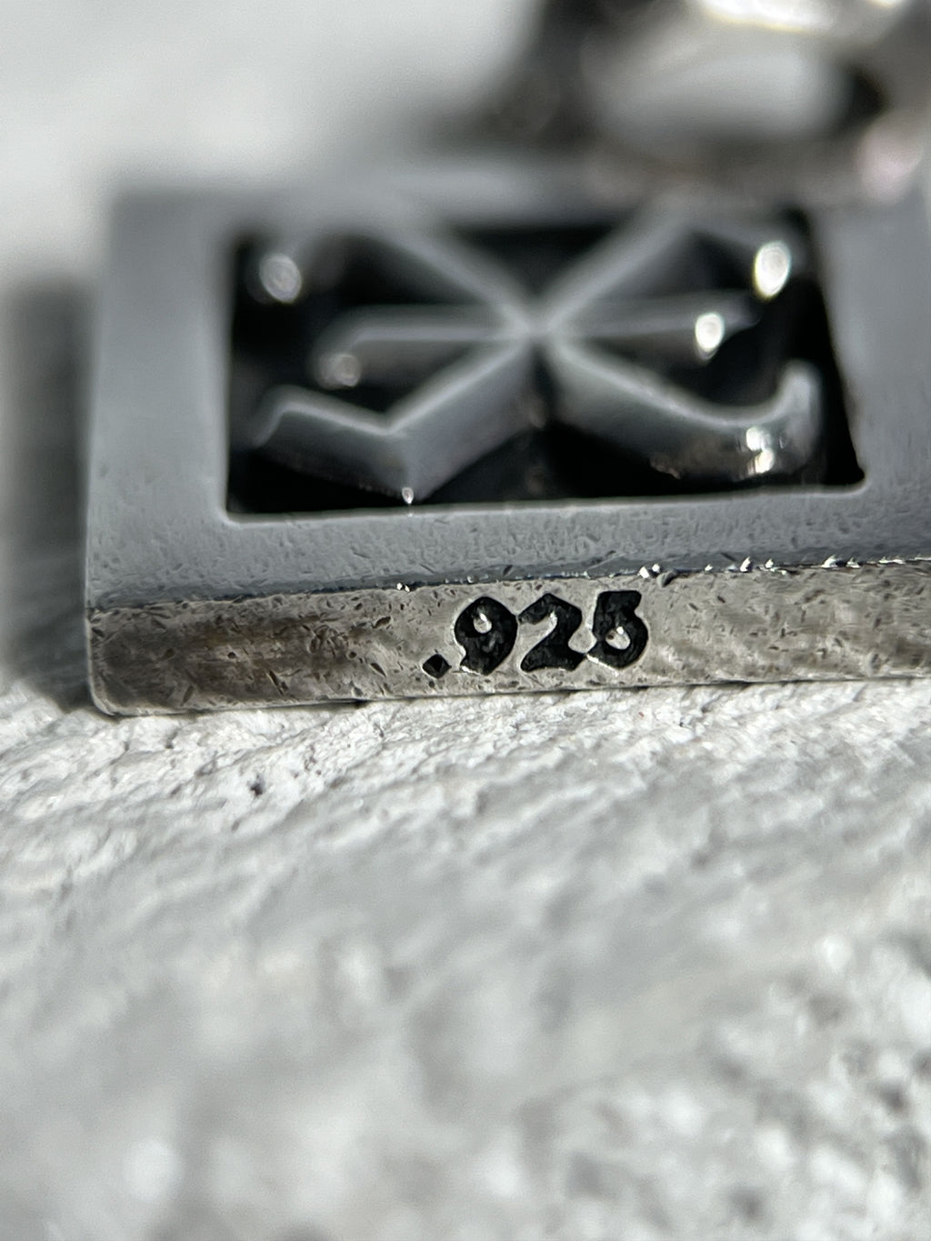 Chrome Hearts Square Cross Pendant 2002 .925 Silver