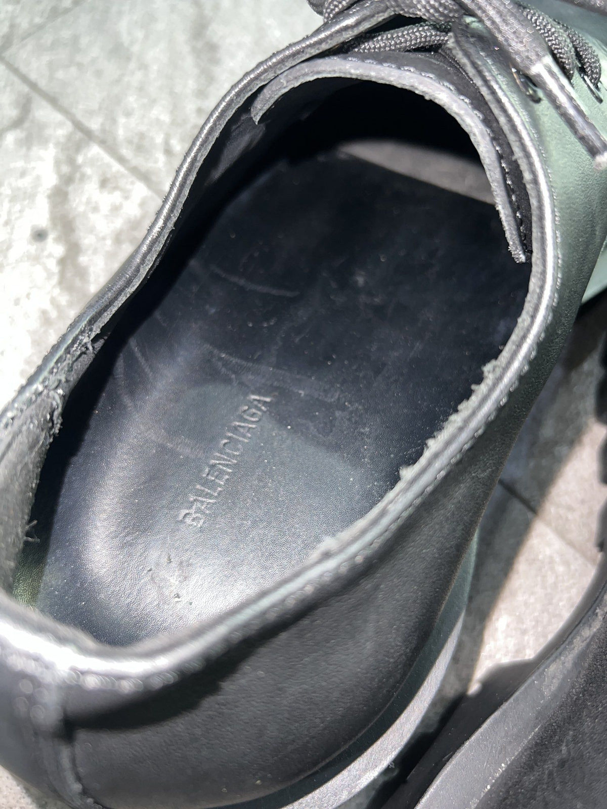 Balenciaga Chunky Lug Sole Derby Black EU 39