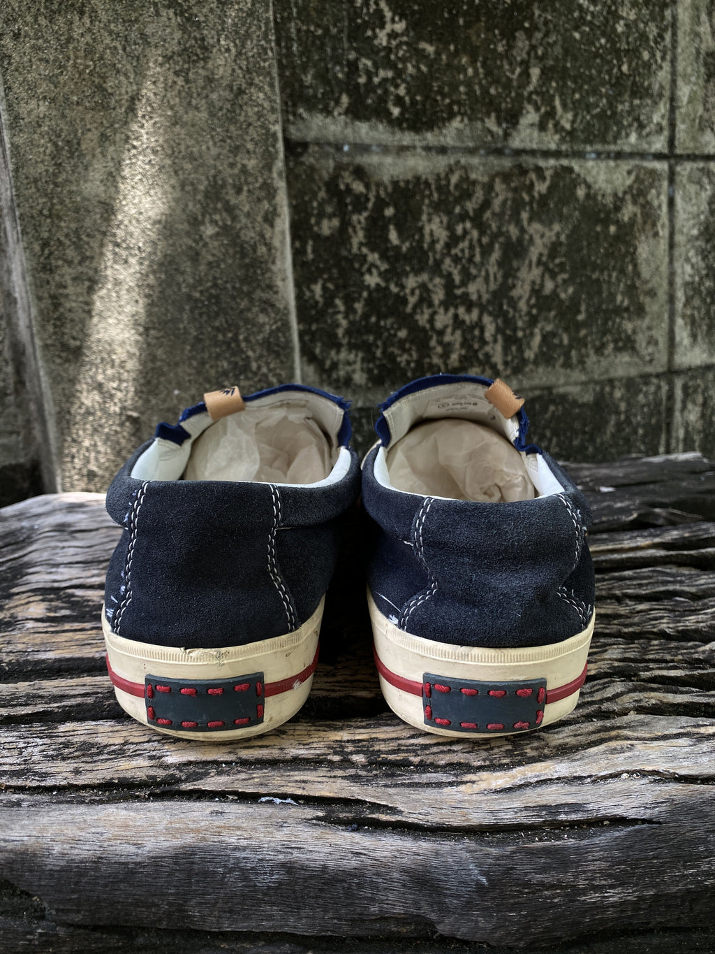 visvim Blue Canvas Slip-On Sneakers EU41