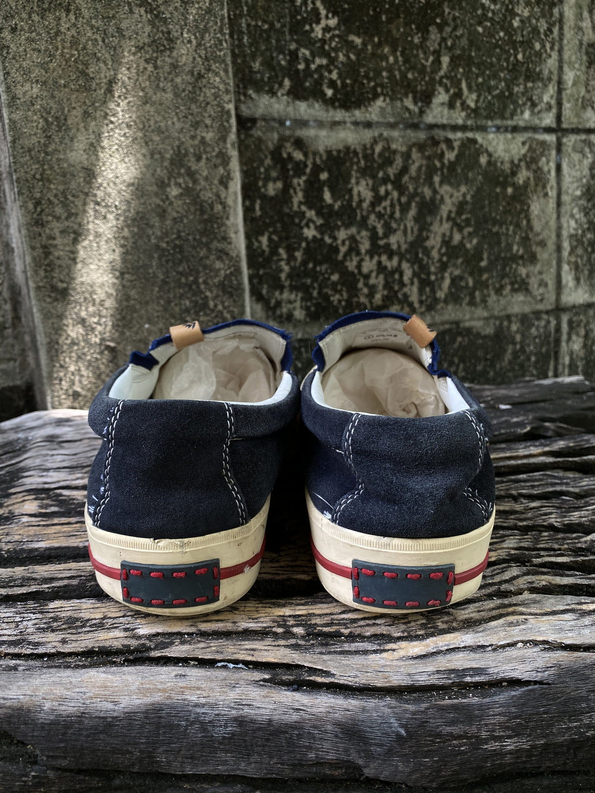visvim Blue Canvas Slip-On Sneakers EU41
