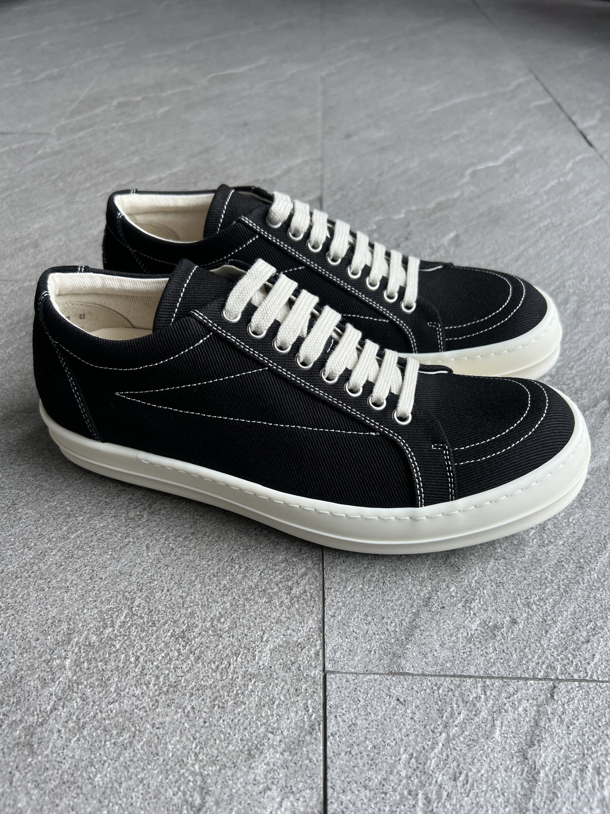 Rick Owens DRKSHDW Penta Vans Vintage Low Black Milk BNIB