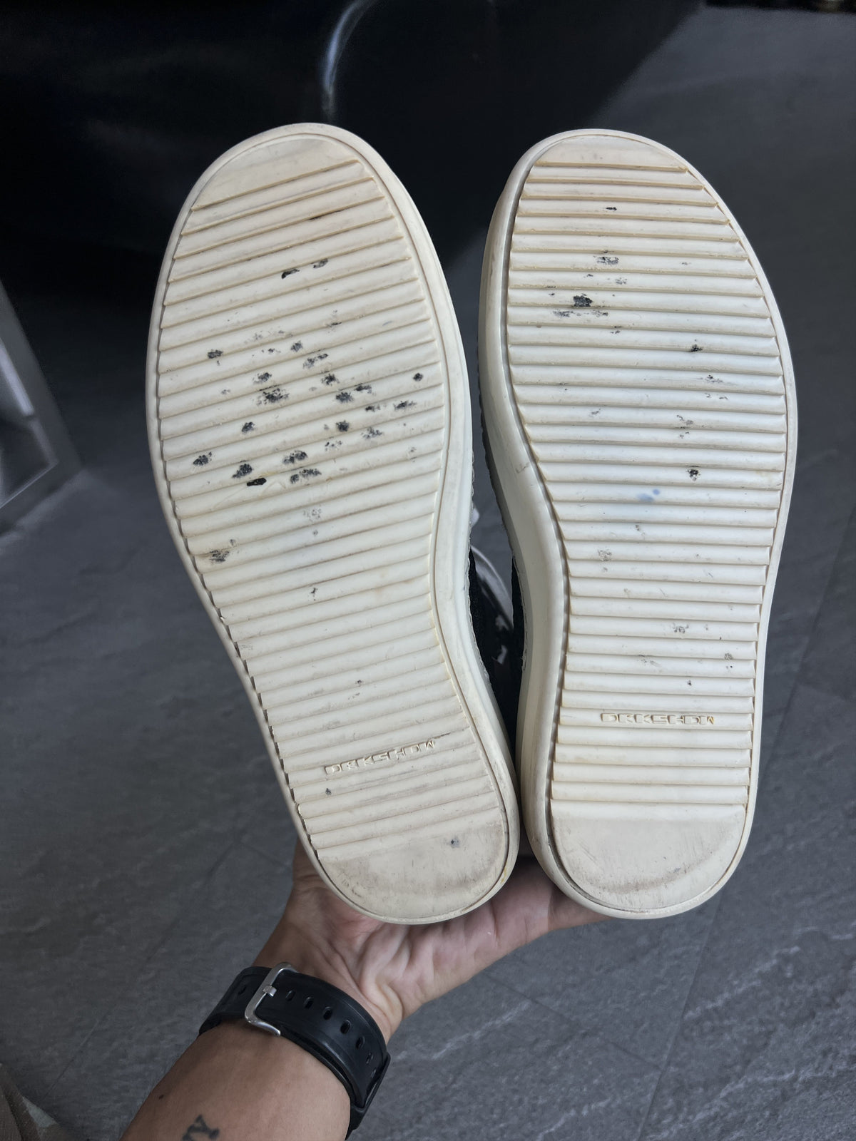 *Rare* Rick Owens DRKSHDW Mesh High Top Ramones EU36
