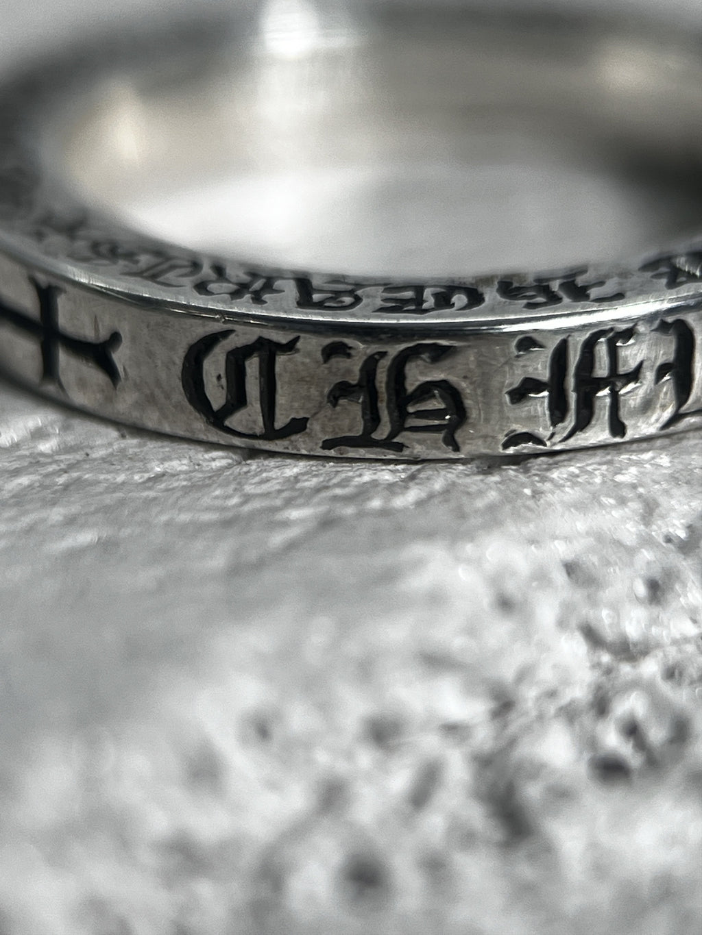 Chrome Hearts Script Spacer Ring .925 Size US7