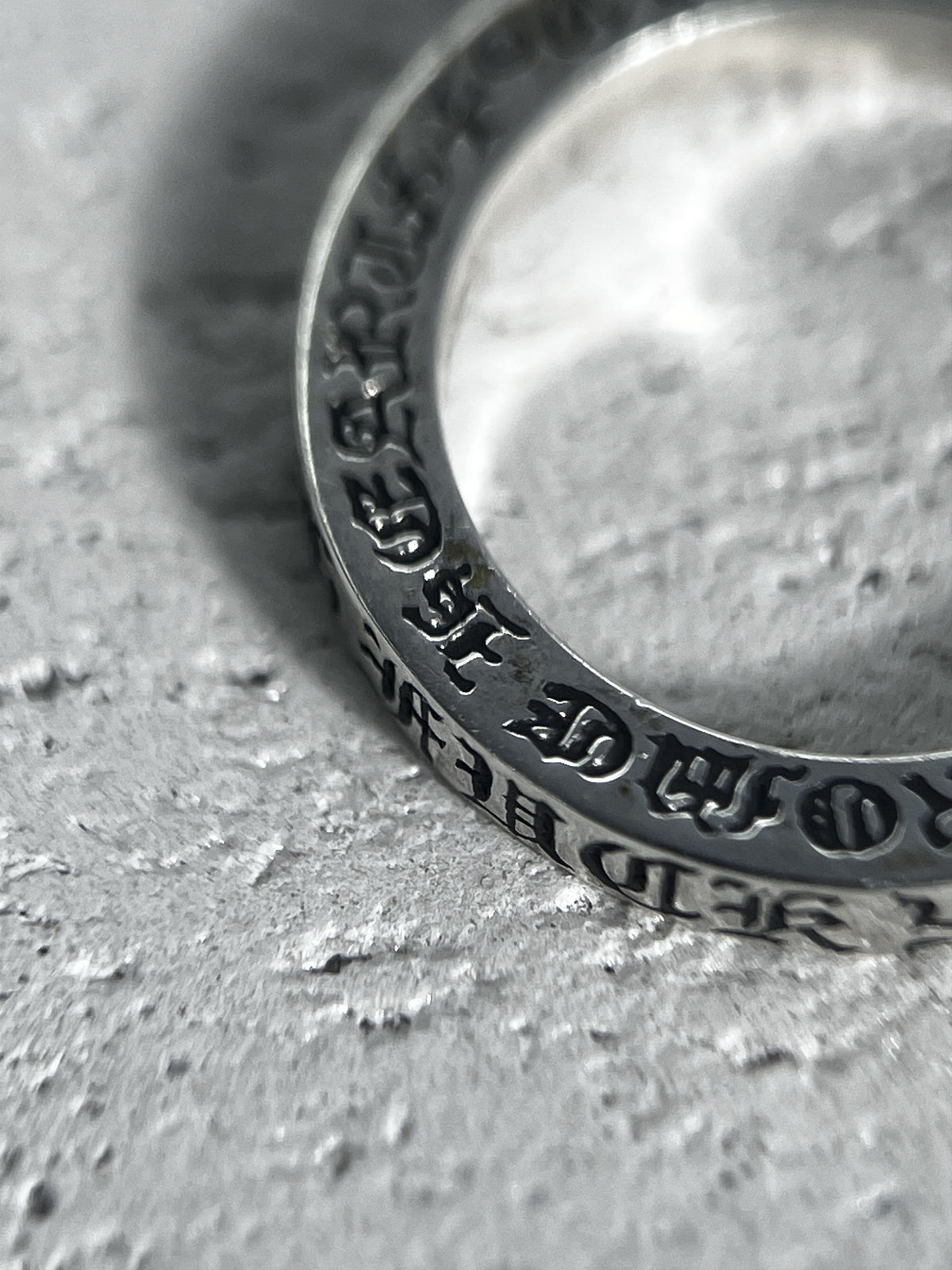 Chrome Hearts Script Spacer Ring .925 Size US7