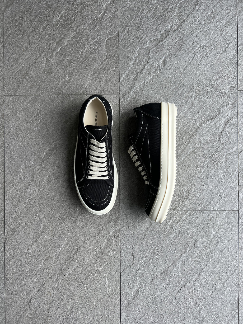 Rick Owens DRKSHDW Penta Vans Vintage Low Black Milk BNIB