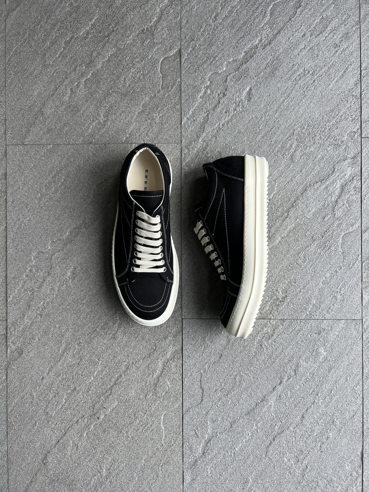 Rick Owens DRKSHDW Penta Vans Vintage Low Black Milk BNIB
