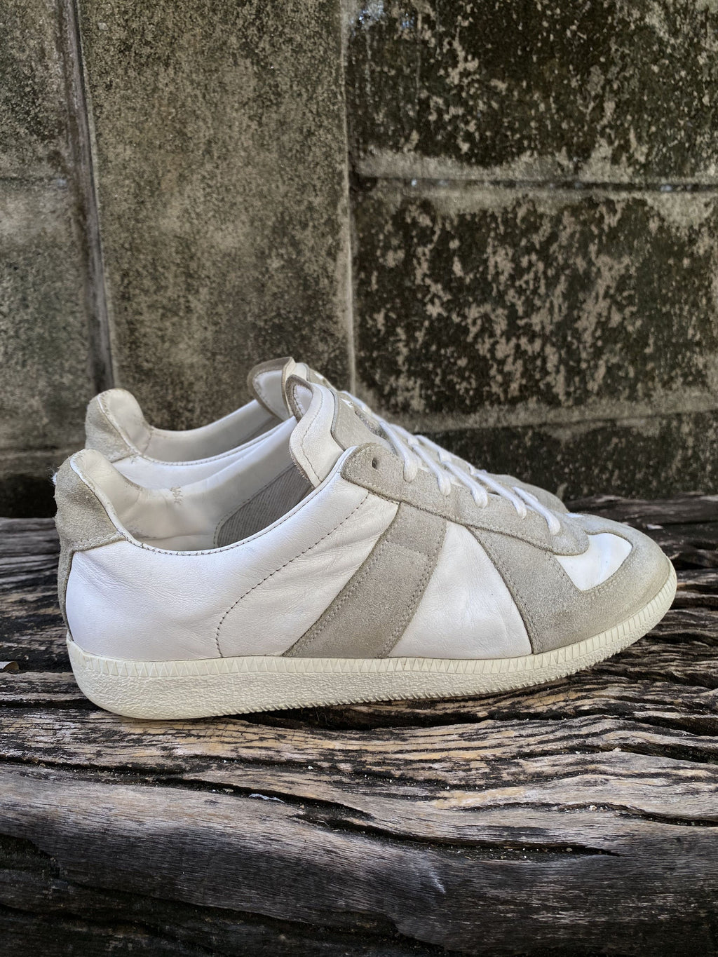 Maison Margiela Replica GAT White Leather Sneakers 39.5