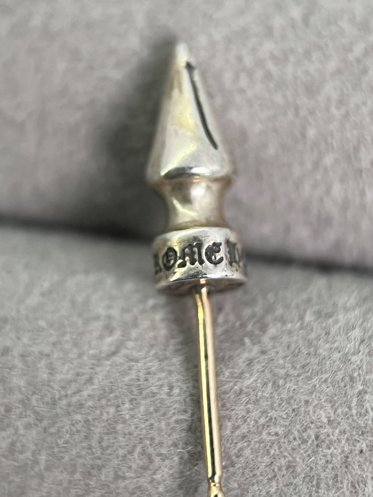 Chrome Hearts Spike Stud Earring 925 Silver 14K Post