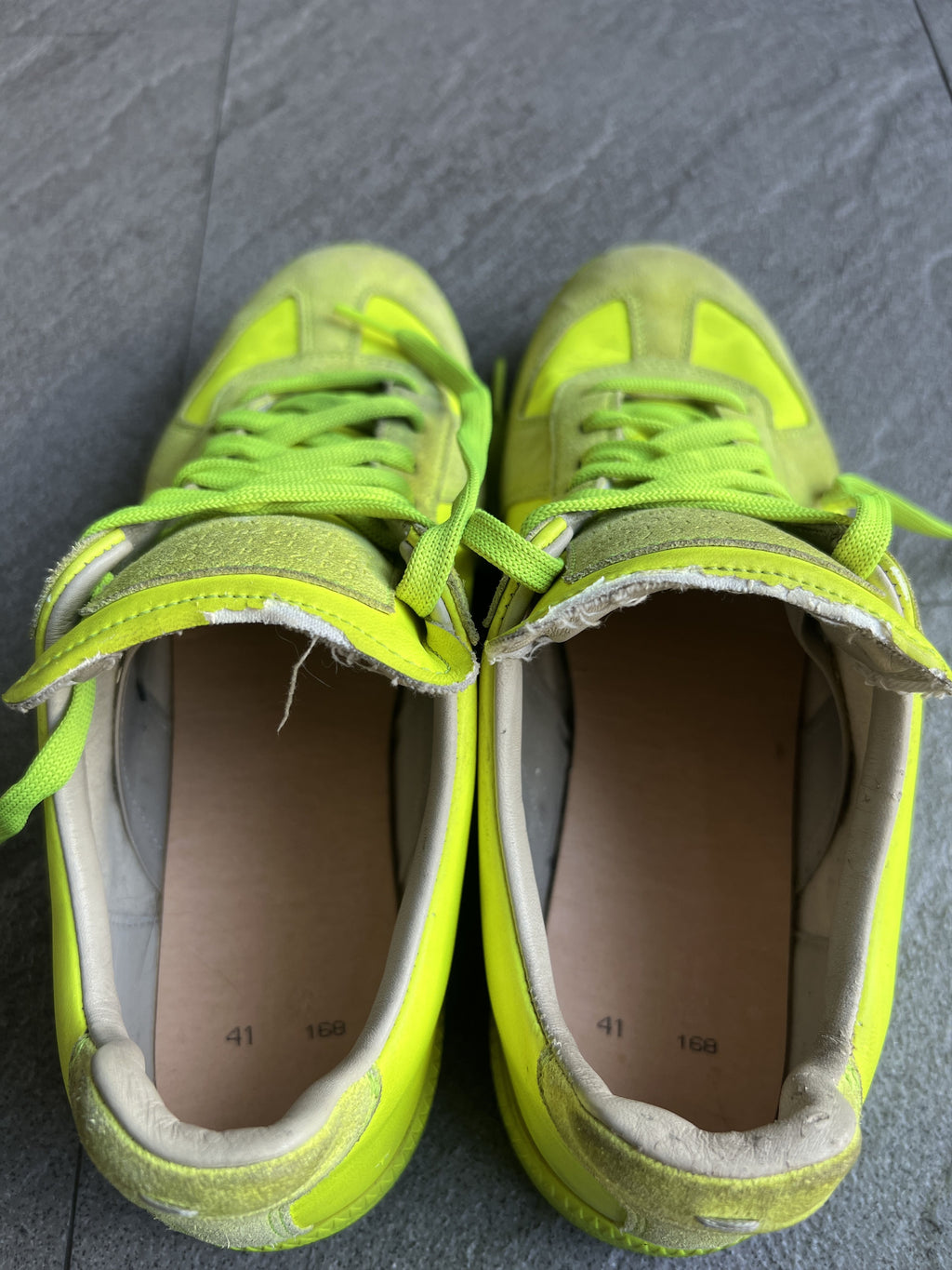 Maison Margiela GAT Replica Neon Yellow Sneakers EU41
