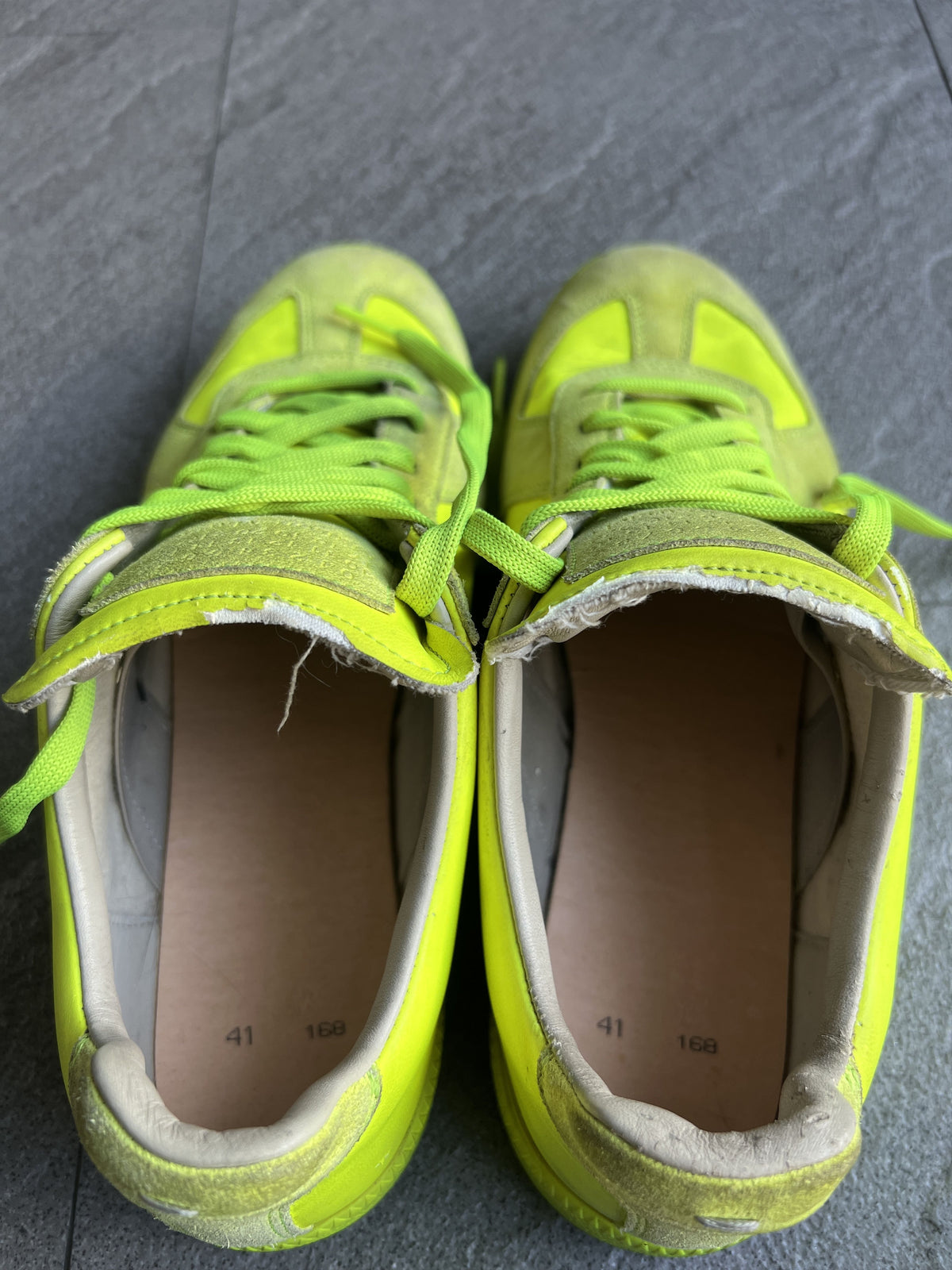 Maison Margiela GAT Replica Neon Yellow Sneakers EU41
