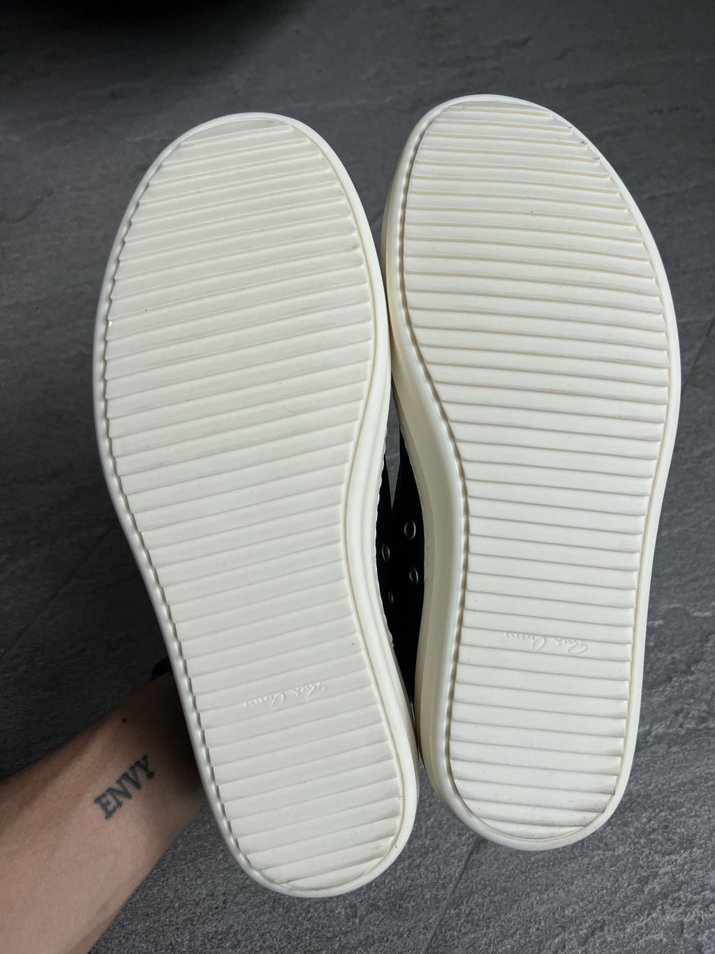 Rick Owens Ramones Low Sneakers Black Milk EU43 New w/ Box