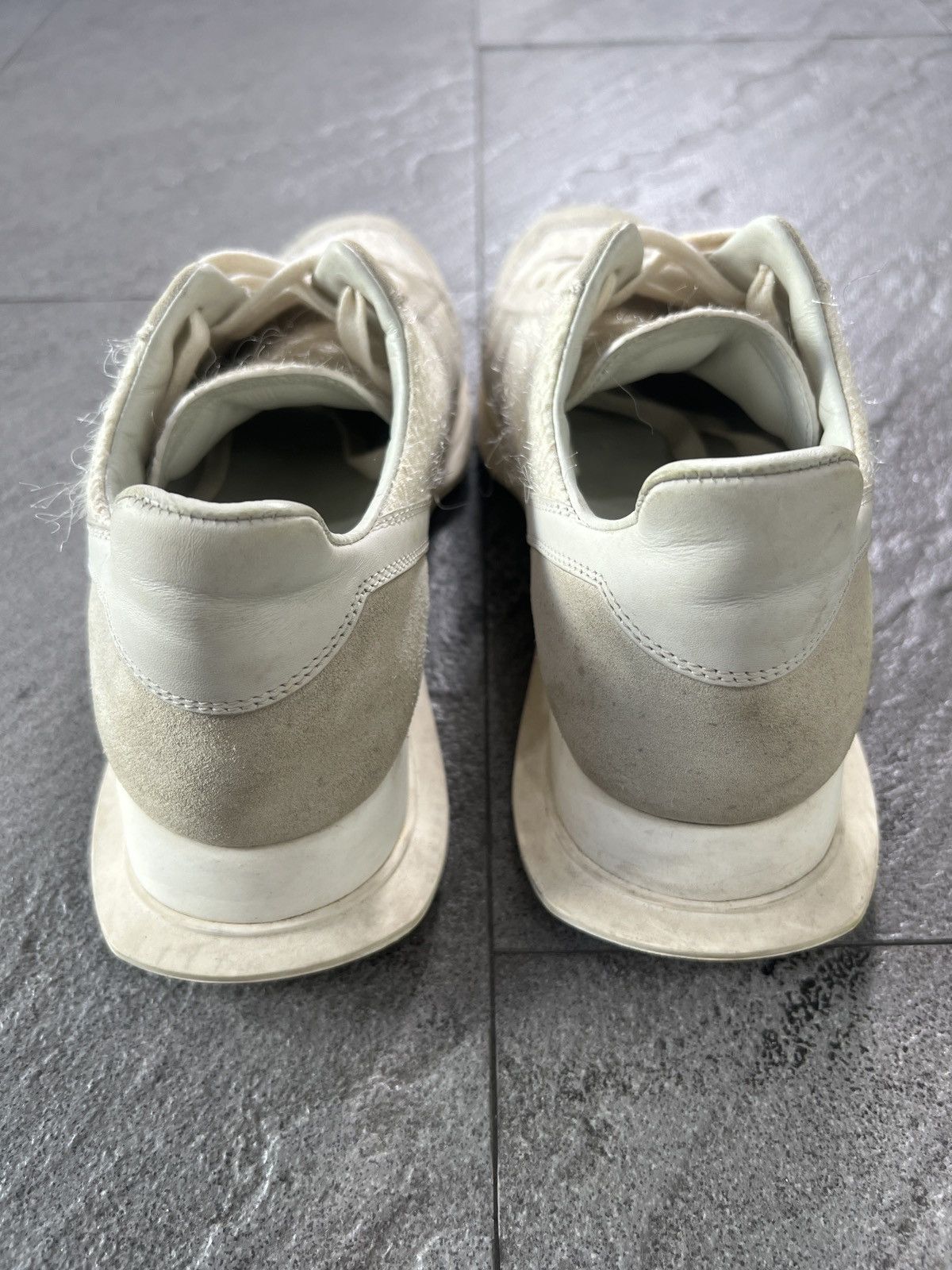 Rick Owens Runner Low Cream Tech Sneaker EU39