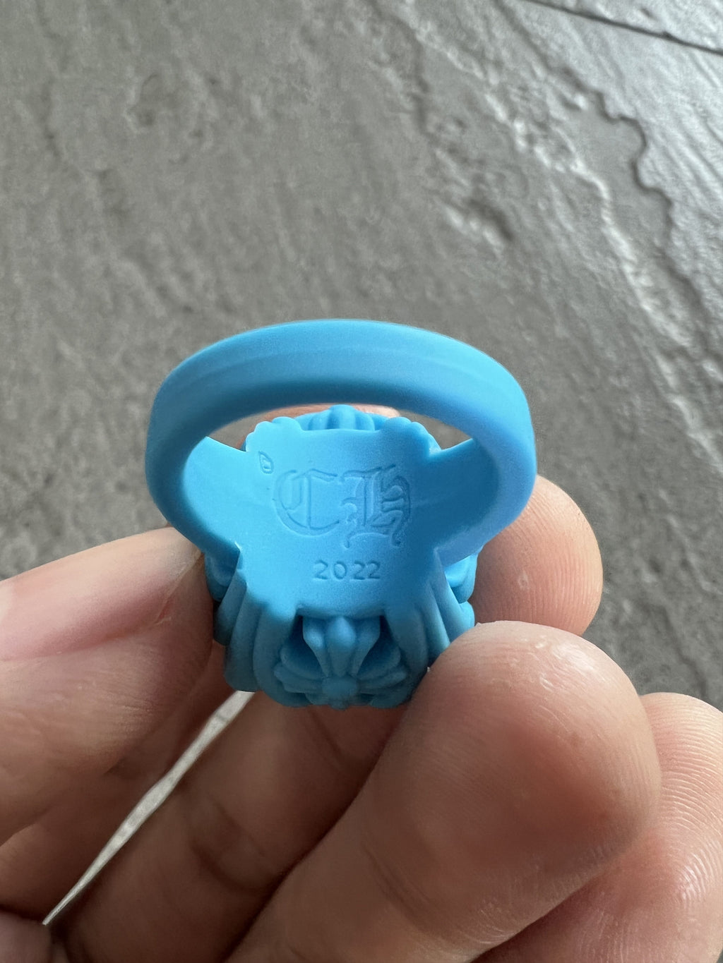 Chrome Hearts Blue Signet Cross Ring 2022