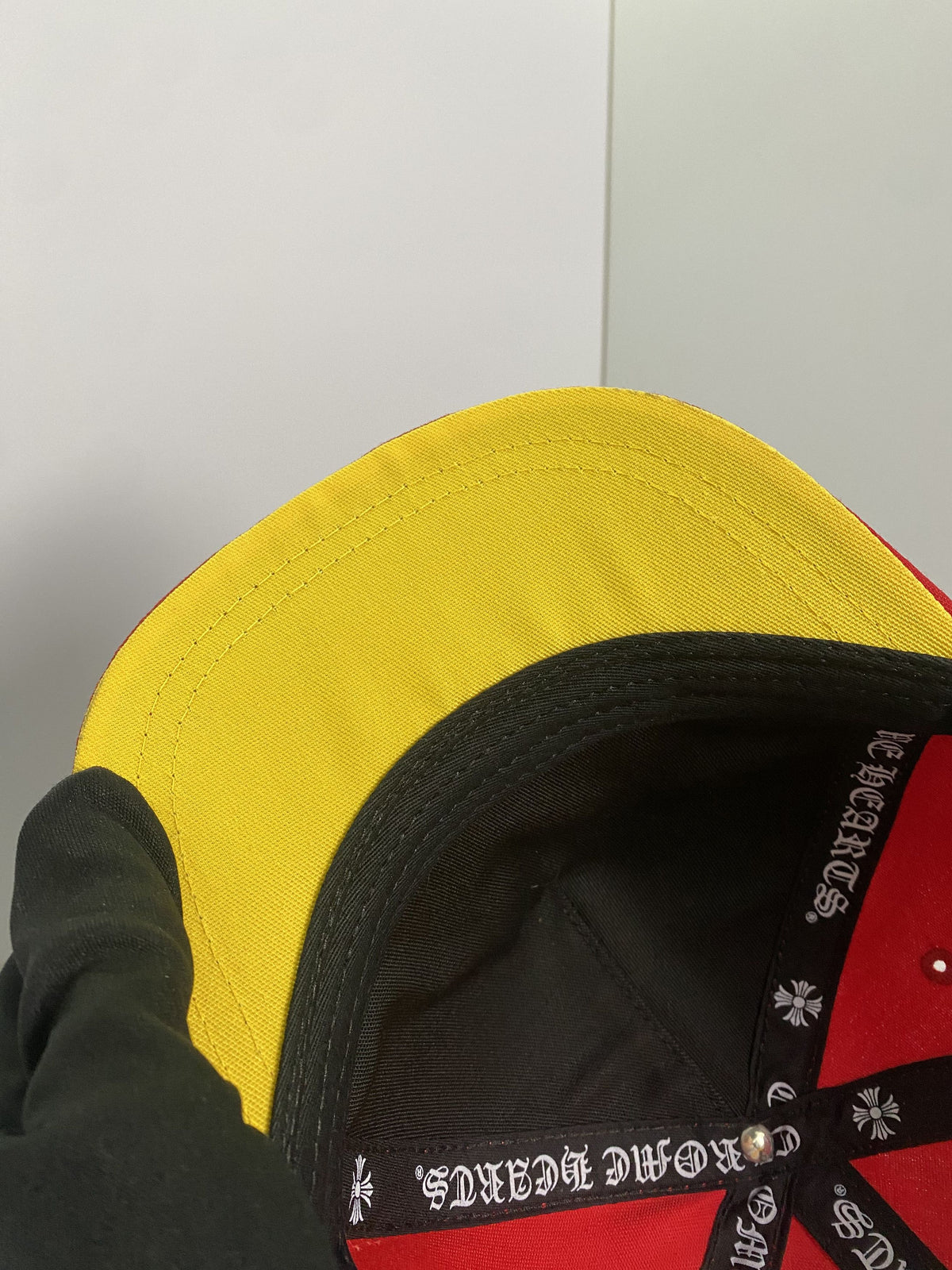 Chrome Hearts Red Gold CH Monogram Snapback Cap