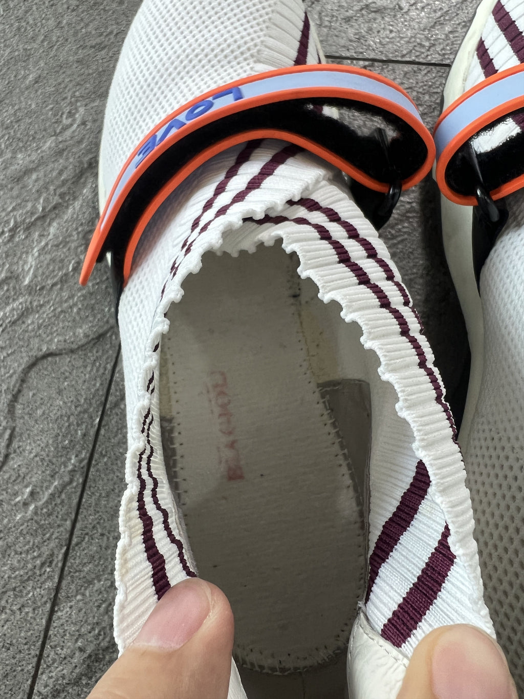 FENDI LOVE Strap Sock Sneakers White EU38
