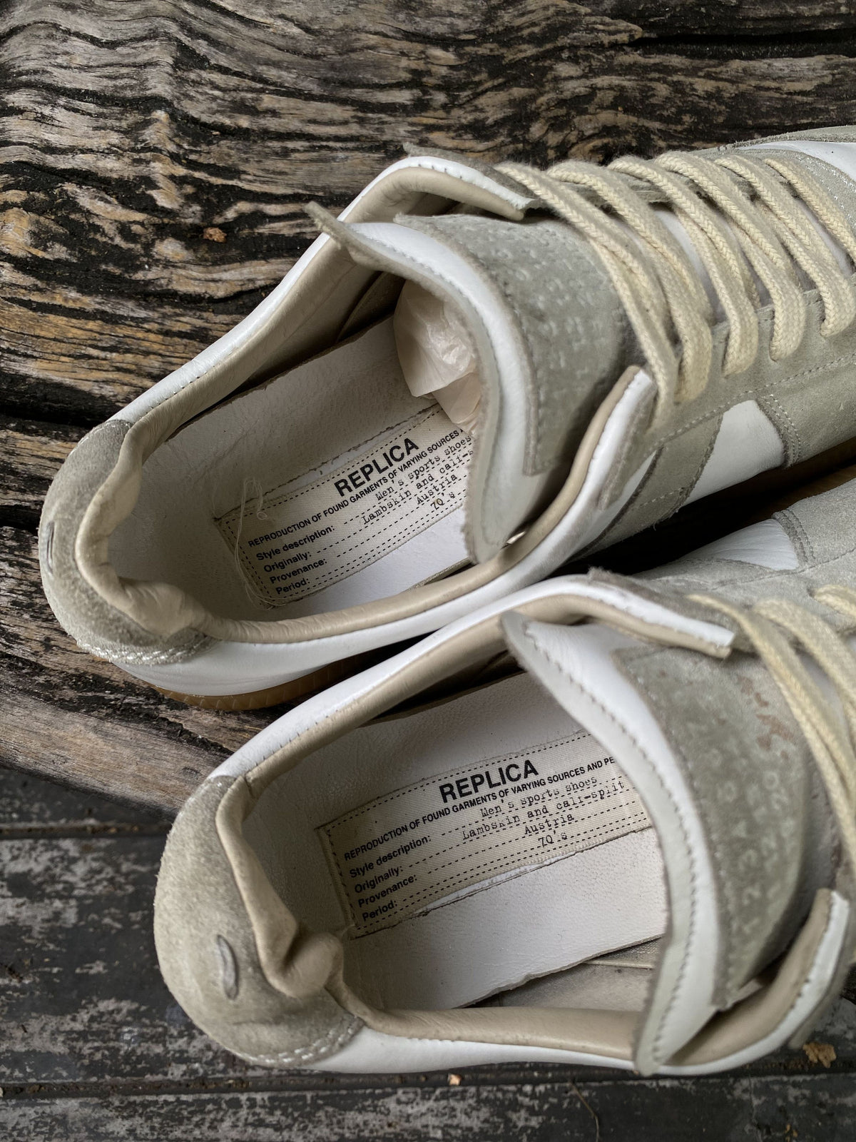 Maison Margiela Replica White Grey Gum Sneakers EU37
