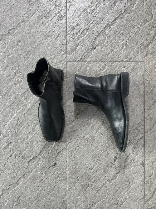 Balenciaga Square Toe Zip Leather Boots EU38 Italy