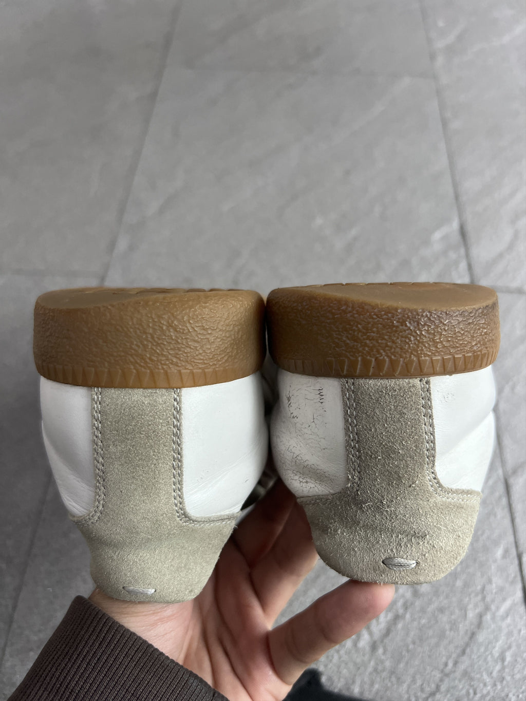 Maison Margiela Replica GAT White Suede Sneakers 40.5