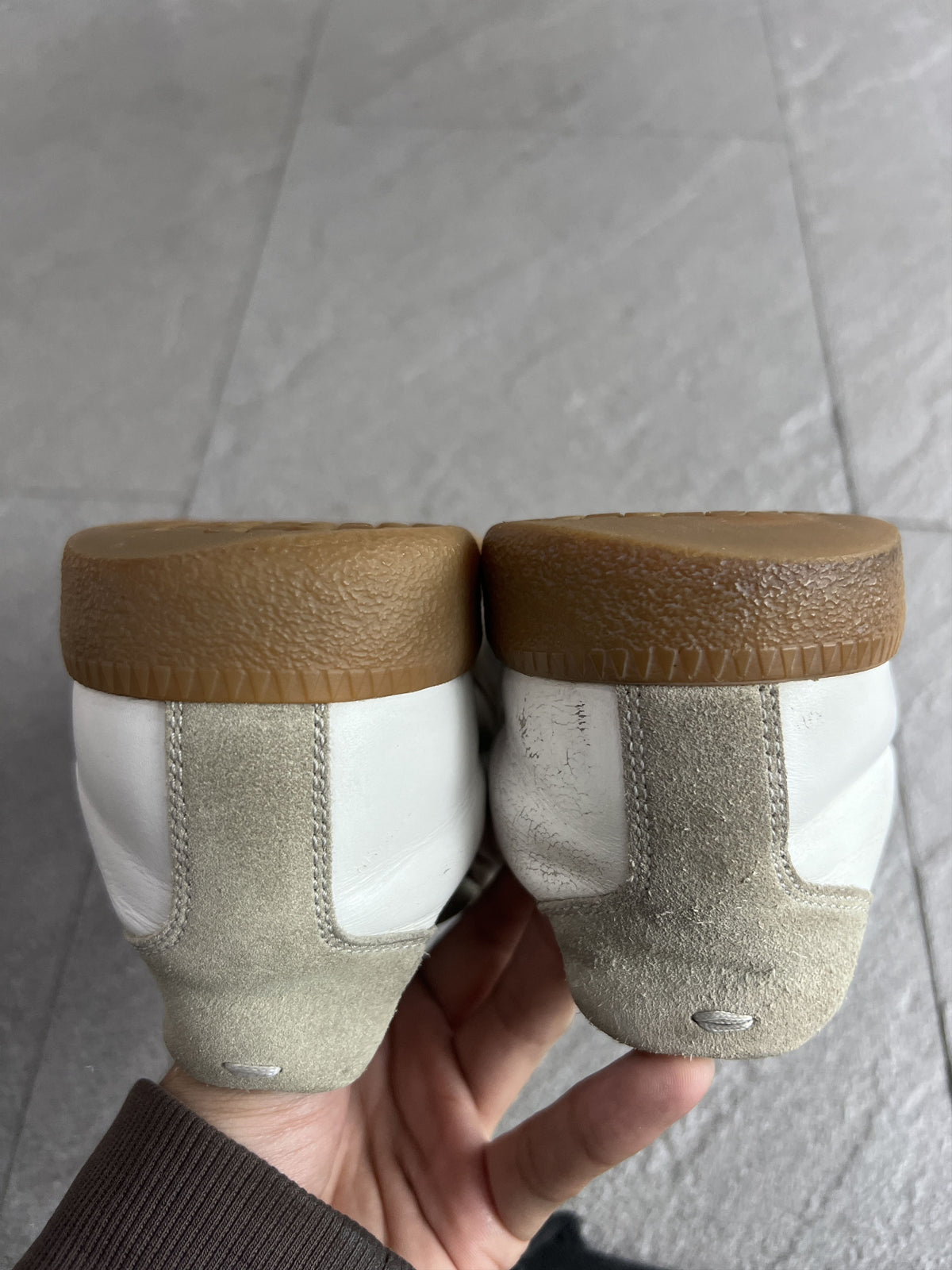 Maison Margiela Replica GAT White Suede Sneakers 40.5