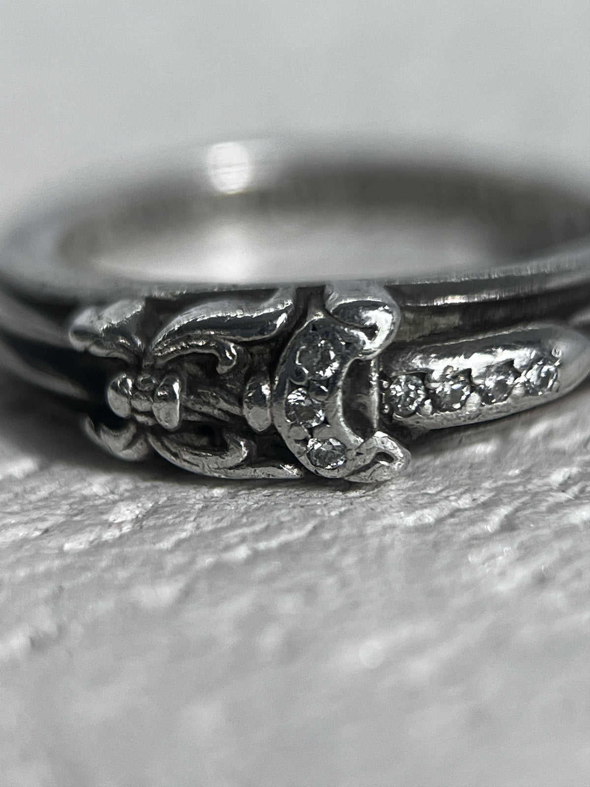 Chrome Hearts Baby Dagger Diamond Ring US5.5