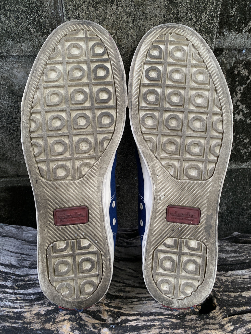 visvim Blue Canvas Low-Top Sneakers US 9.5