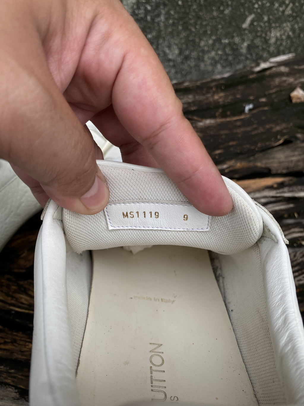 Louis Vuitton White Monogram-Toe Sneakers Size UK9 US10