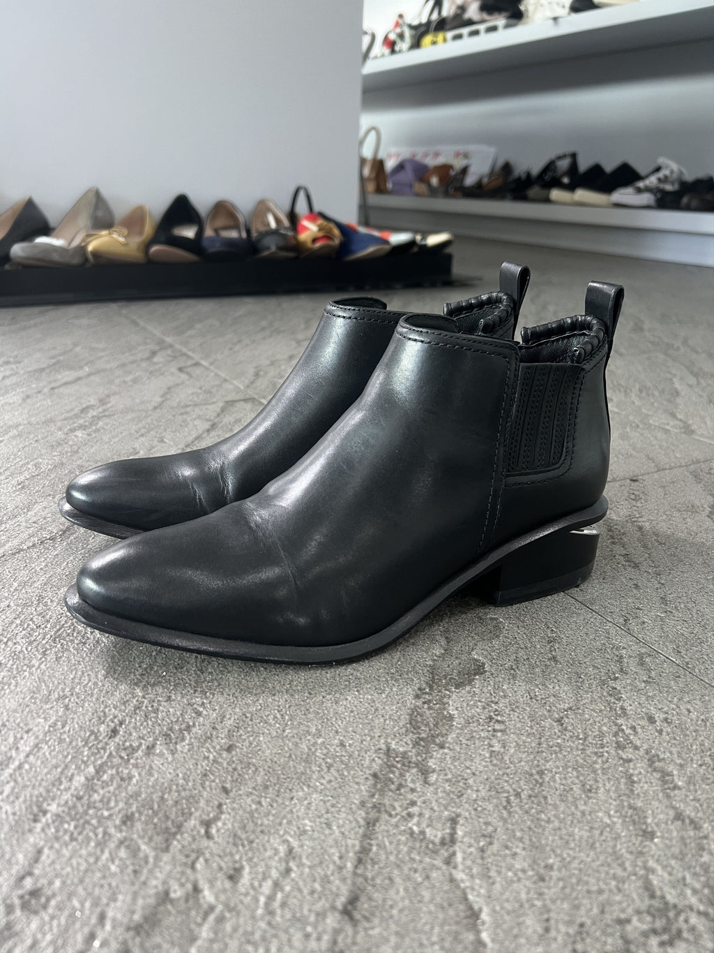Alexander Wang Black Leather Chelsea Boots EU38