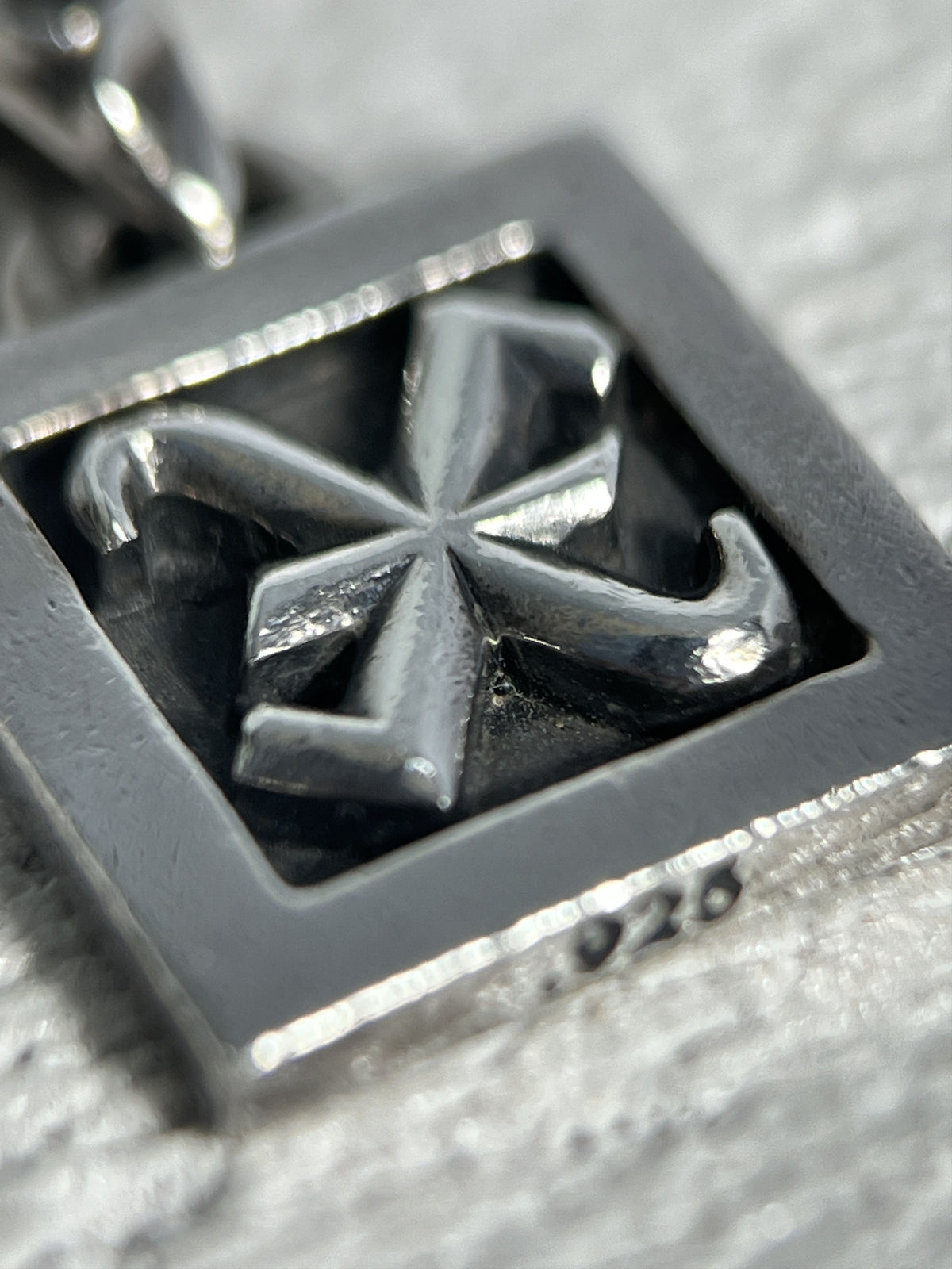 Chrome Hearts Square Cross Pendant 2002 .925 Silver