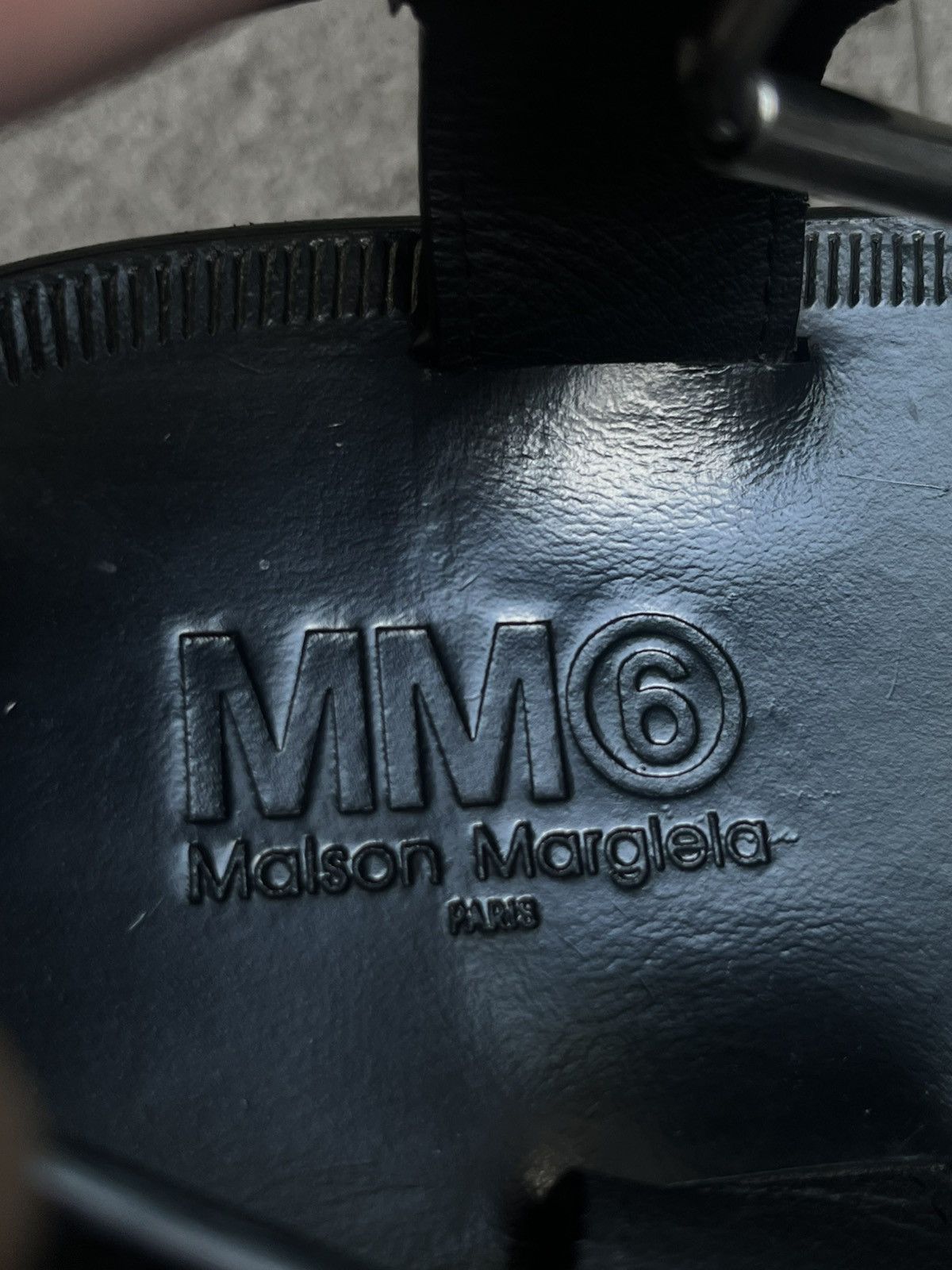 MM6 Maison Margiela Clear PVC Sandals Black Leather Strap
