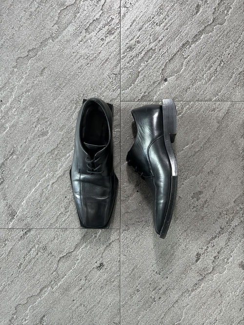 Balenciaga Square Toe Leather Derby Shoes EU41