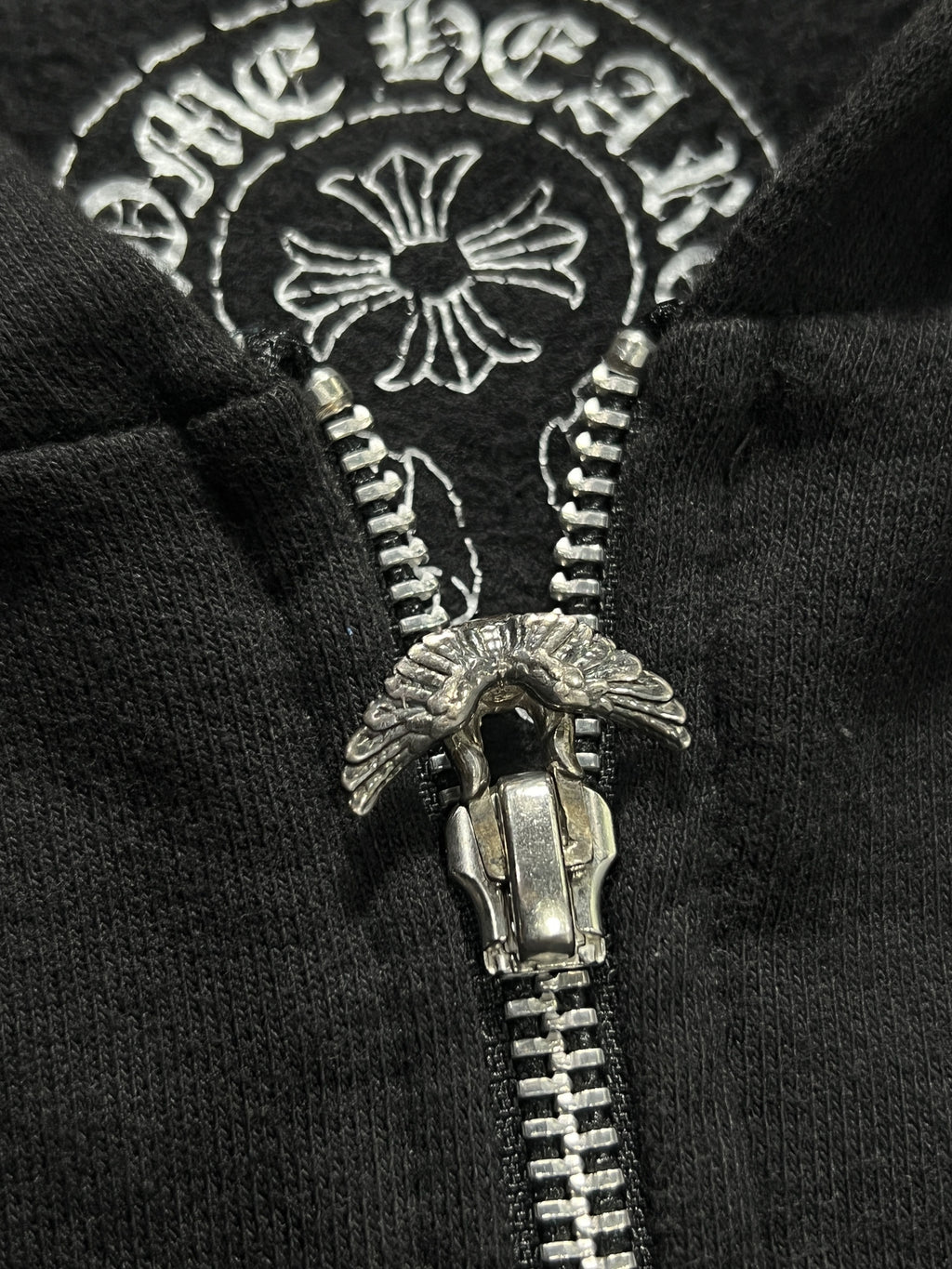 Chrome Hearts Foti Zip Hoodie Skull Wings Black L