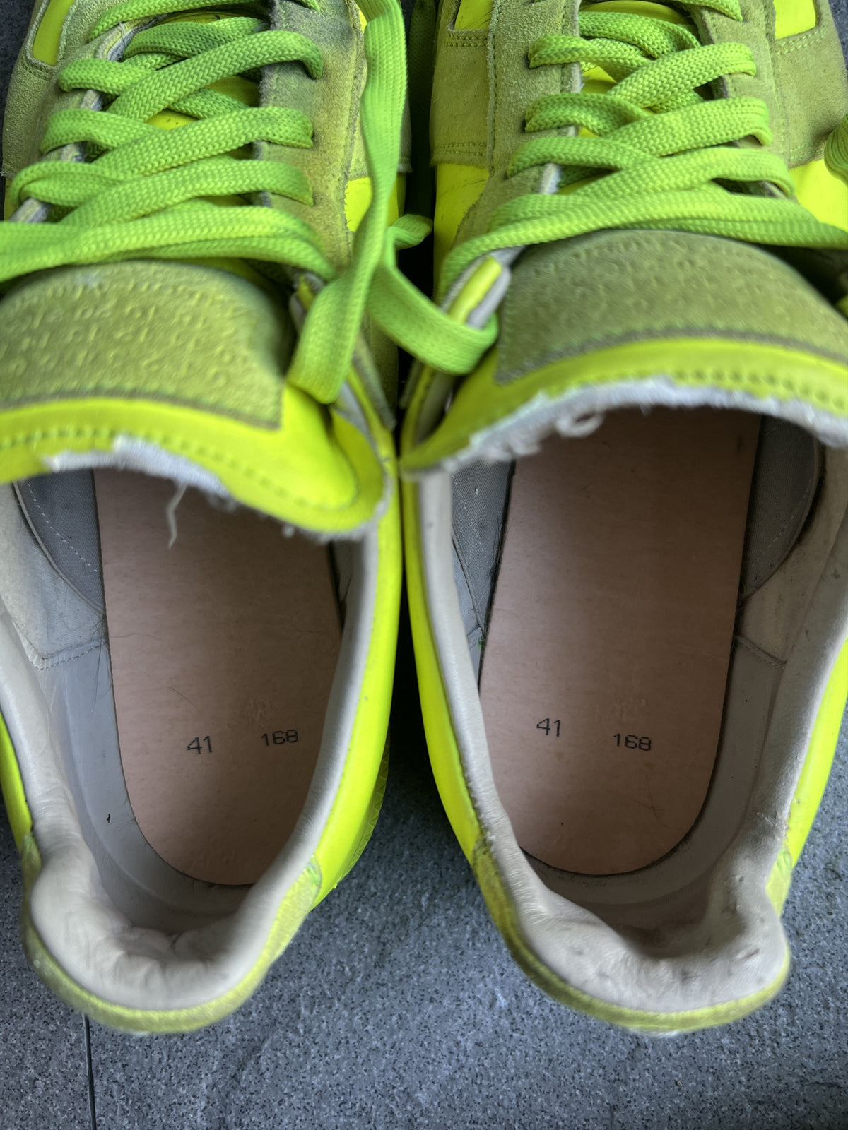 Maison Margiela GAT Replica Neon Yellow Sneakers EU41