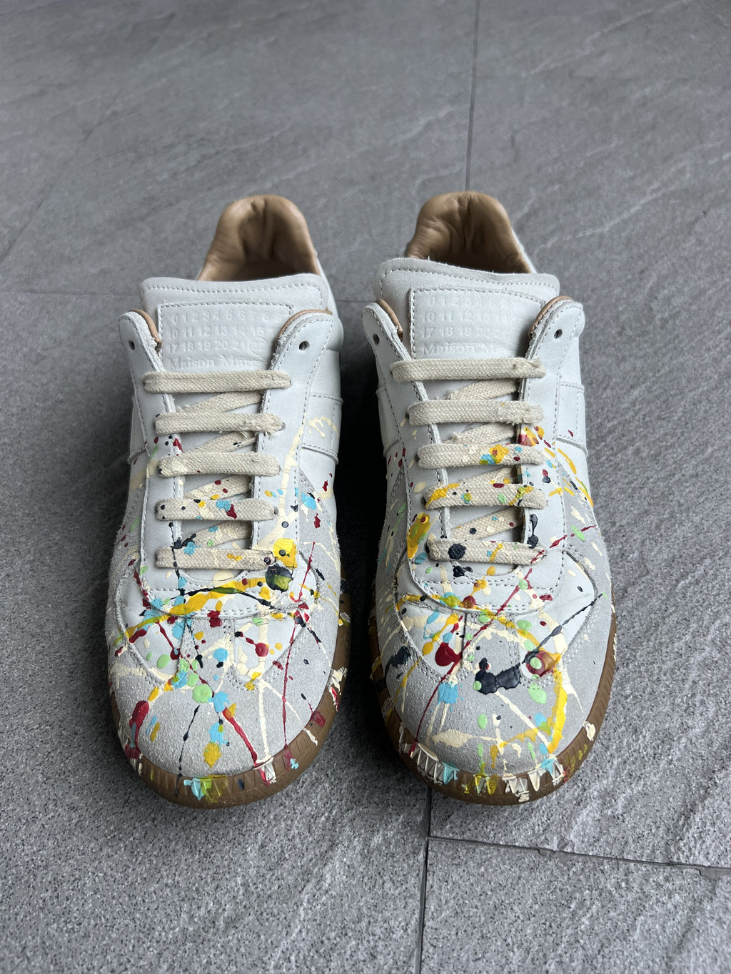 Maison Margiela Paint Splatter Replica Sneakers 39