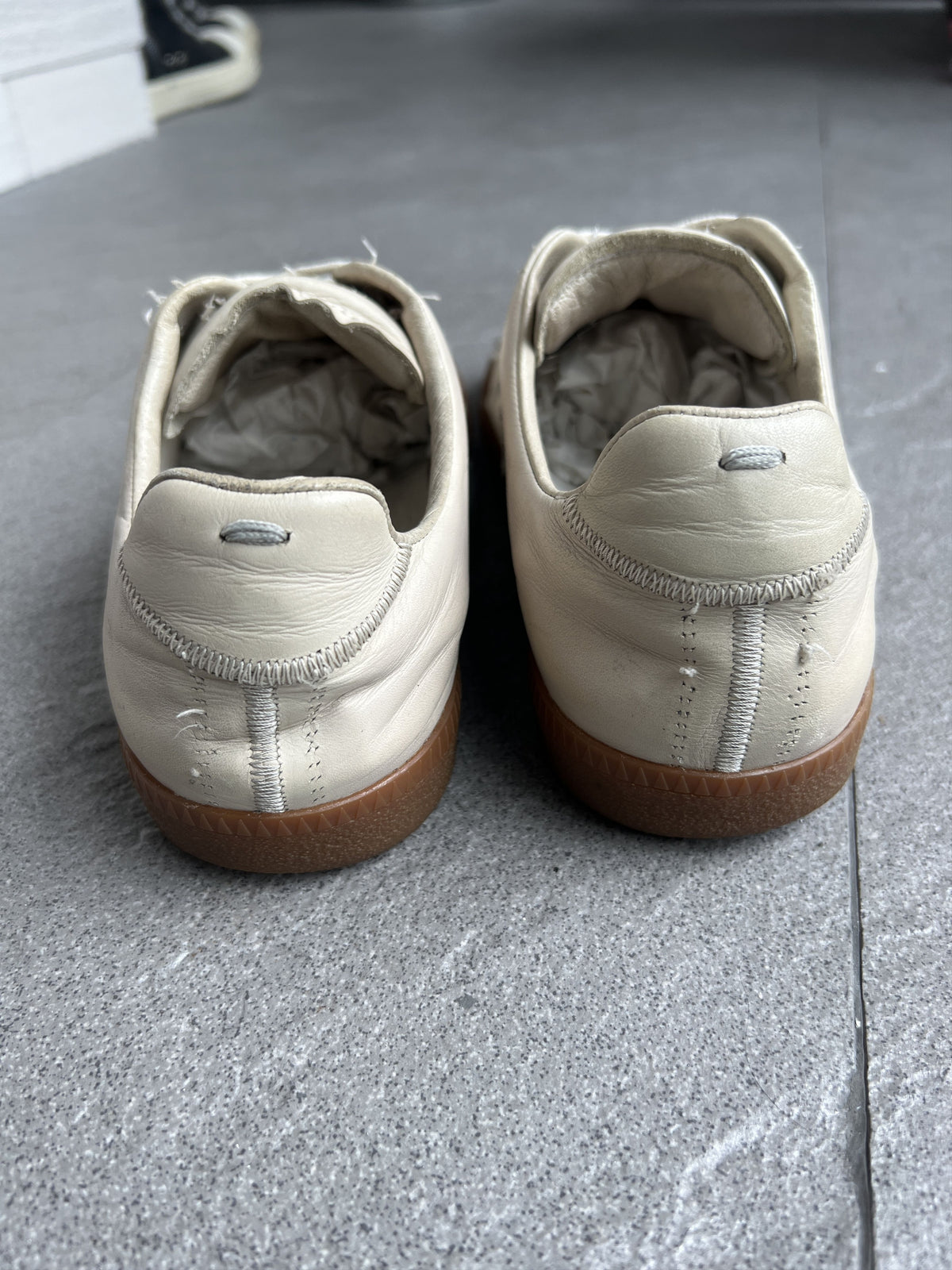Maison Margiela Deconstructed Beige Grey Replica Sneakers