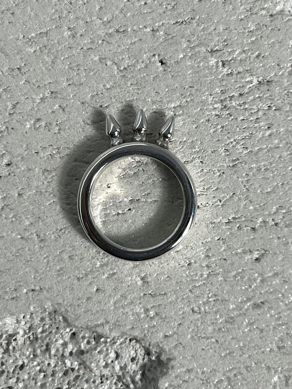 Chrome Hearts Triple Spike Ring Sterling Silver