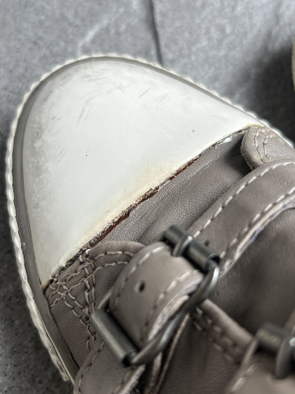 ASH Buckle Wedge Leather High Top Sneakers EU37