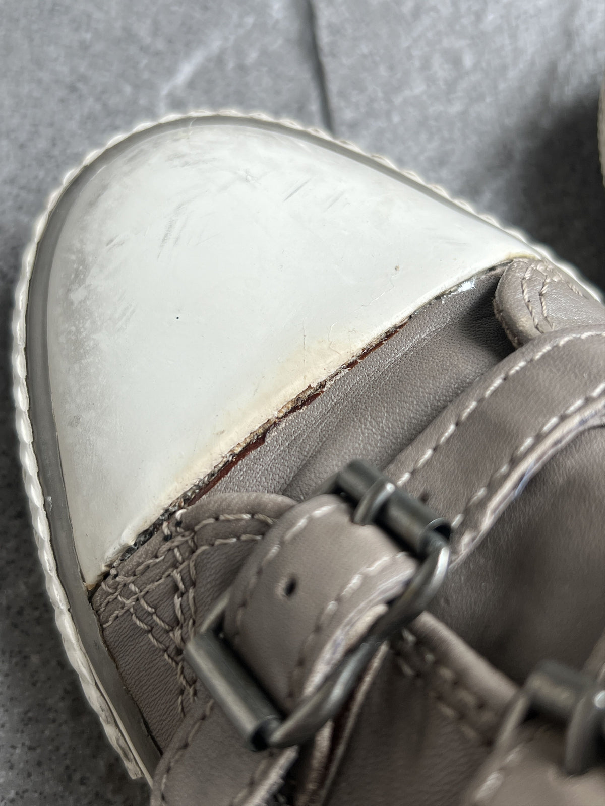 ASH Buckle Wedge Leather High Top Sneakers EU37