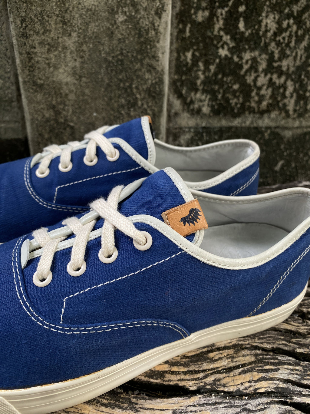 visvim Blue Canvas Low-Top Sneakers US 9.5