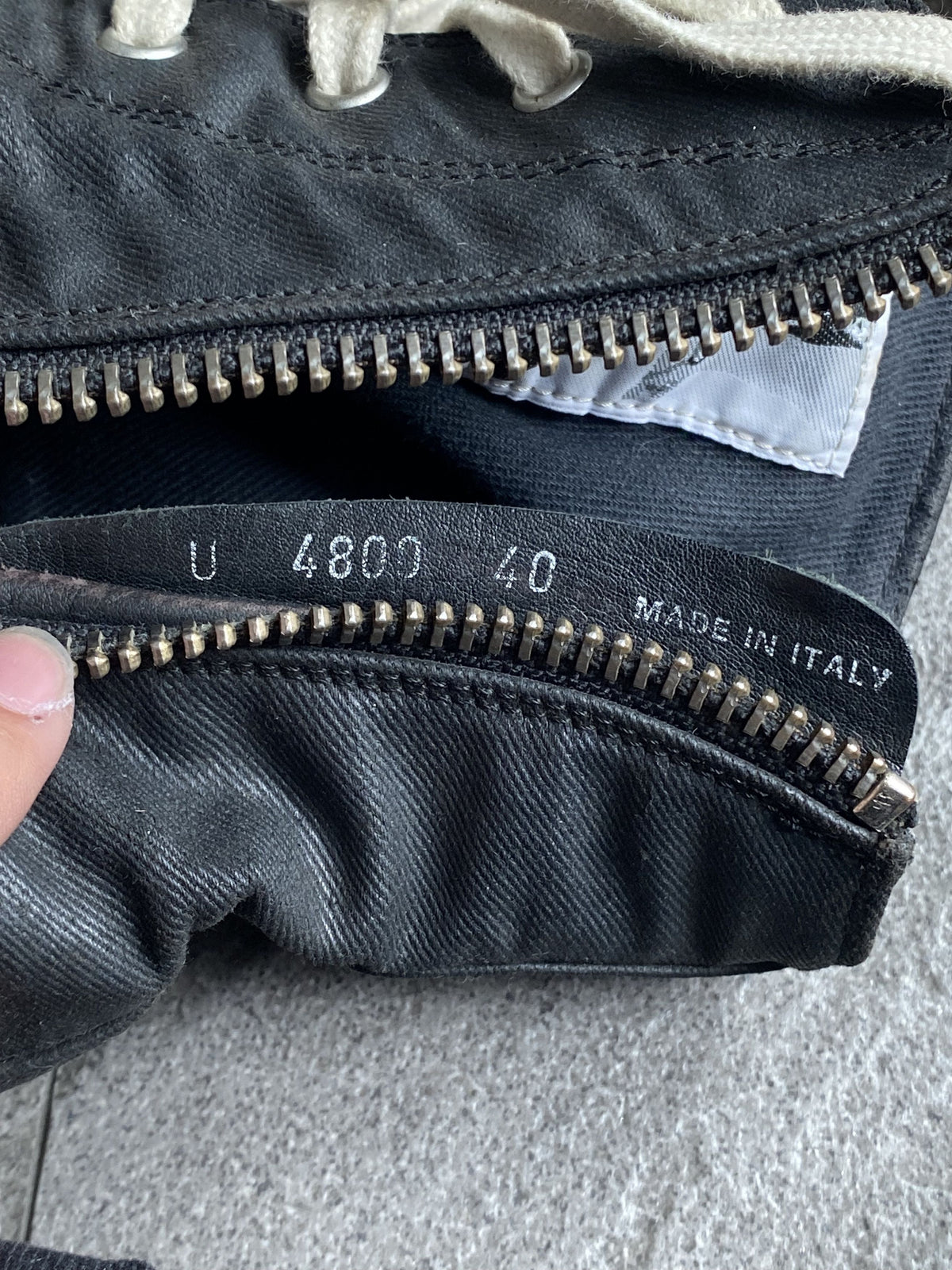 Rick Owens DRKSHDW Ramones black canvas