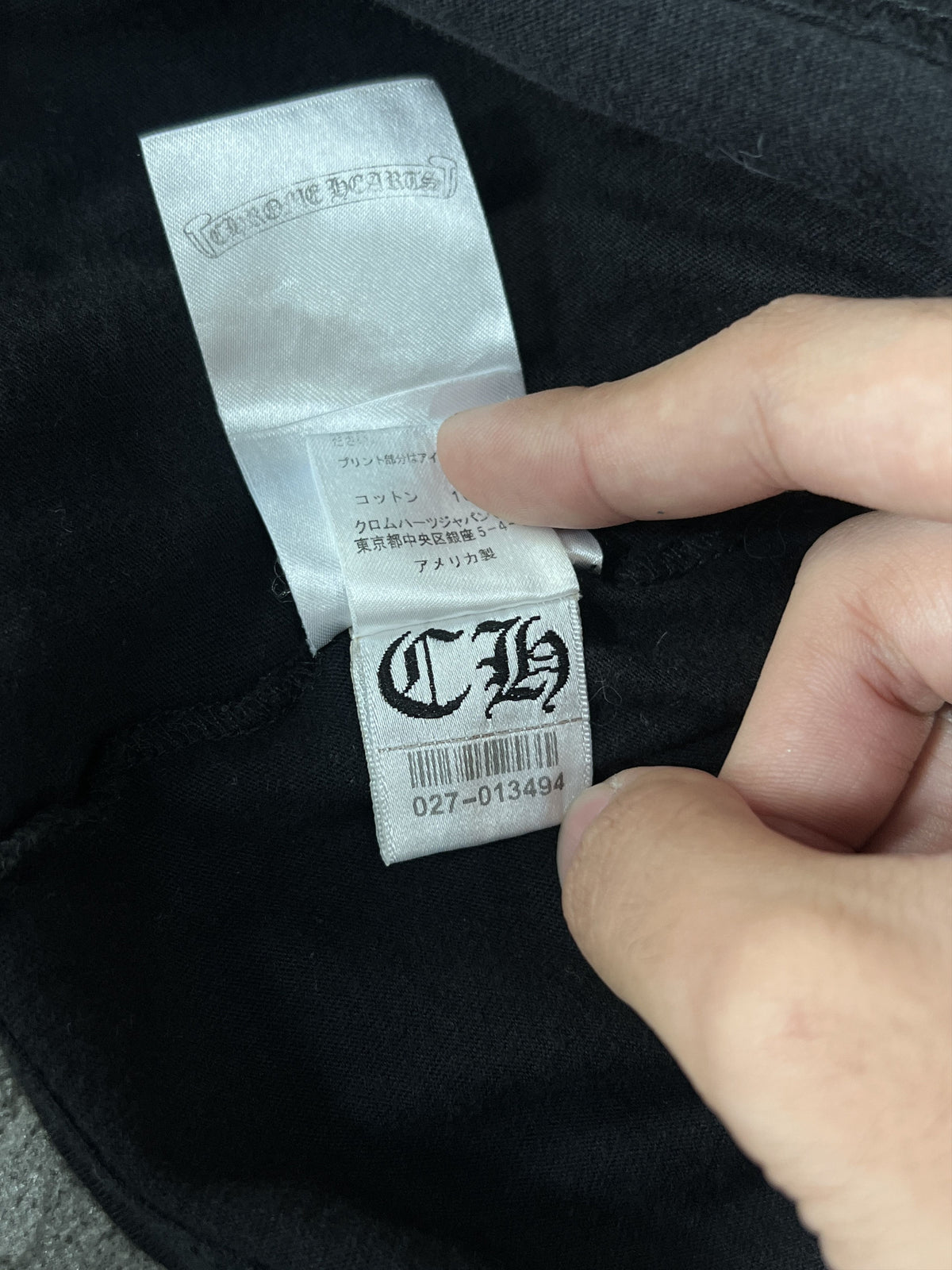 Chrome Hearts Long Sleeve Pocket Tee Black USA XL