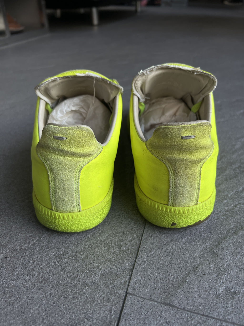 Maison Margiela GAT Replica Neon Yellow Sneakers EU41