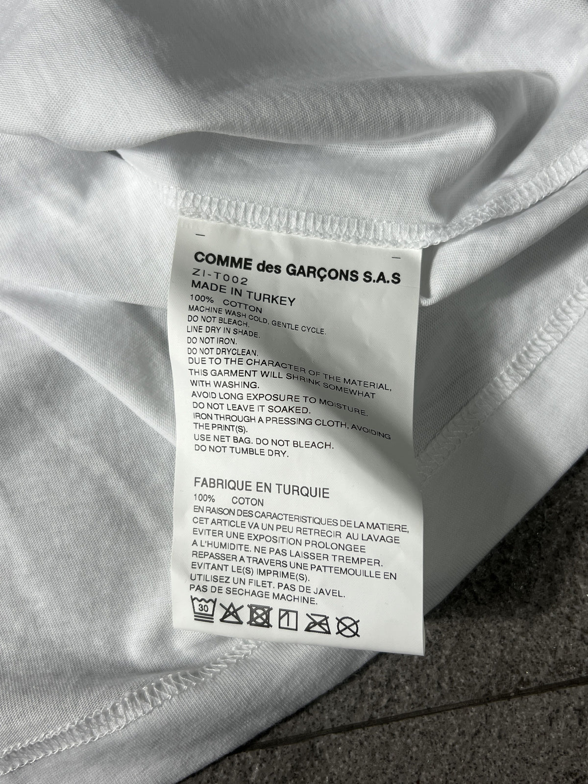 CDG x Chrome Hearts X DSM Tee White XL Logo Print