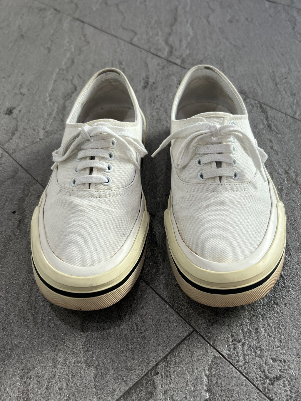 Celine Canvas Low Top Sneakers White EU 41