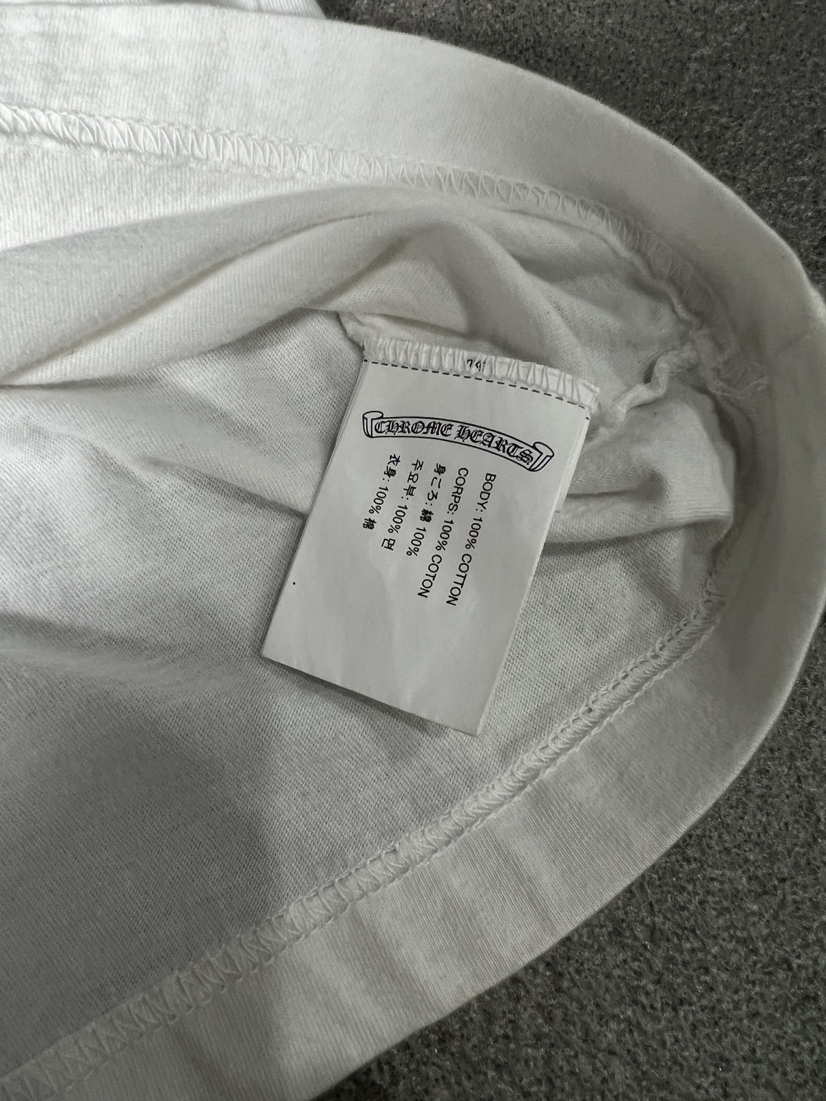 Chrome Hearts Gradient Logo L/S Tee White XL USA